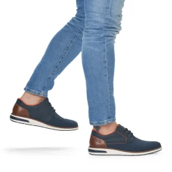 Online Rieker Sznurowane Buty Meskie W Kolorze Granatowo-Pomaranczowym