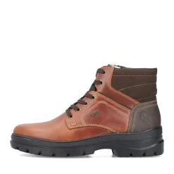 Outlet Rieker Sznurowane Buty Meskie W Kolorze Kasztanowo-Brazowym