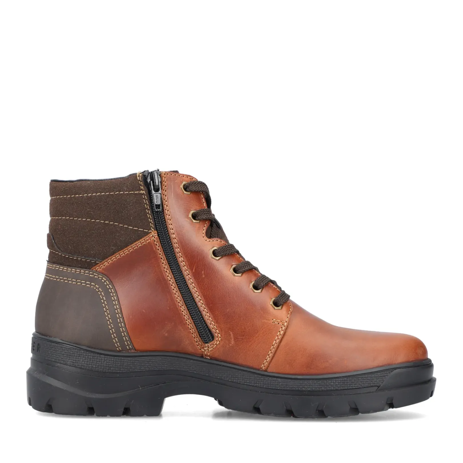 Outlet Rieker Sznurowane Buty Meskie W Kolorze Kasztanowo-Brazowym
