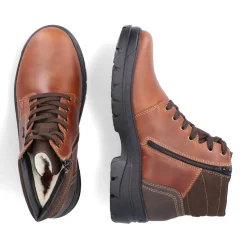 Outlet Rieker Sznurowane Buty Meskie W Kolorze Kasztanowo-Brazowym