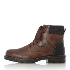 Fashion Rieker Sznurowane Buty Meskie W Kolorze Kasztanowo-Brazowym