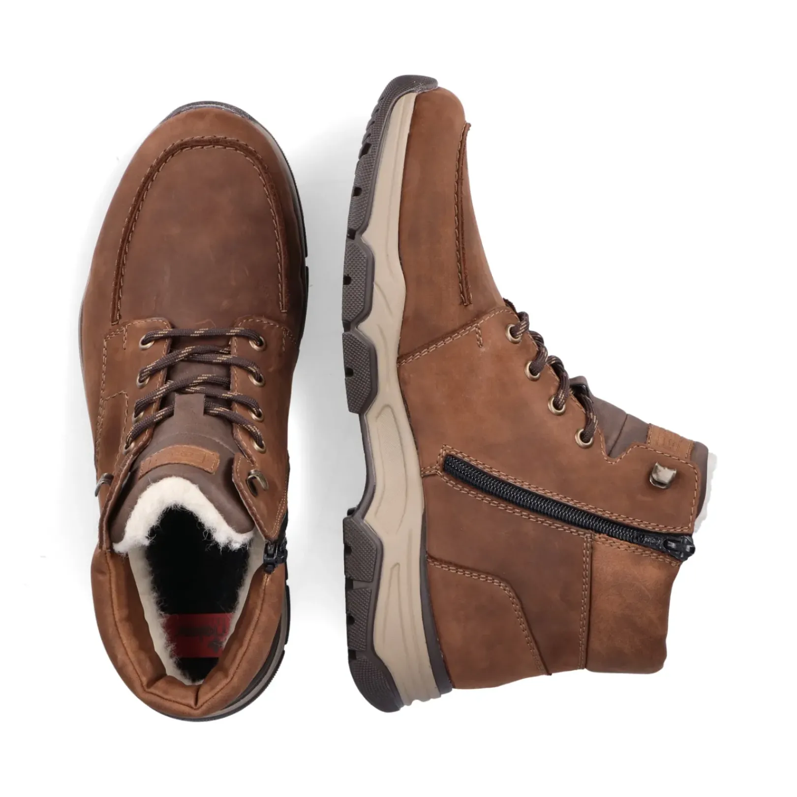 Online Rieker Sznurowane Buty Meskie W Kolorze Cynamonowego Brazu