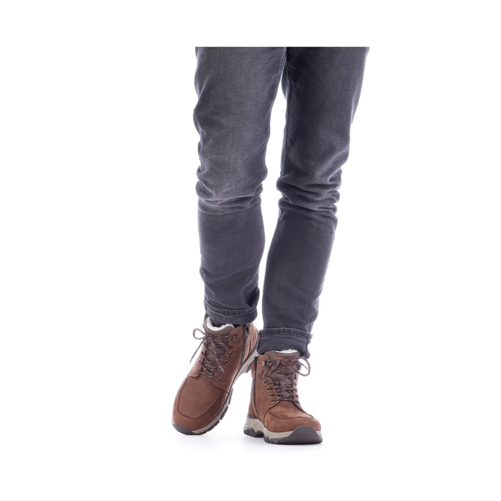 Online Rieker Sznurowane Buty Meskie W Kolorze Cynamonowego Brazu