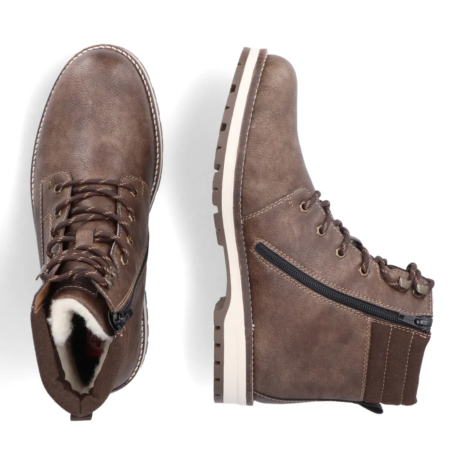 Online Rieker Sznurowane Buty Meskie W Kolorze Tabaczno-Brazowym