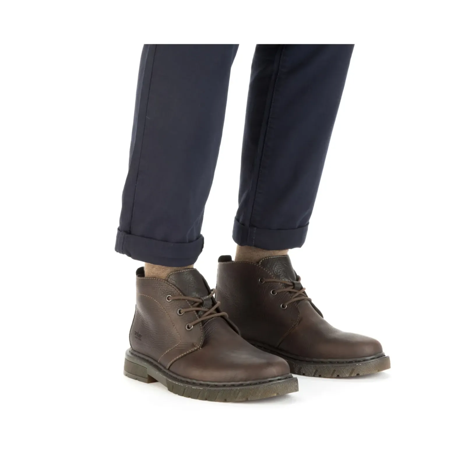 Sale Rieker Sznurowane Buty Meskie W Kolorze Ciemnobrazowym