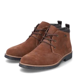 Fashion Rieker Sznurowane Buty Meskie W Kolorze Cynamonowego Brazu