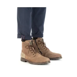 Discount Rieker Sznurowane Buty Meskie W Kolorze Piaskowo-Brazowym