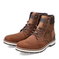 Best Rieker Sznurowane Buty Meskie W Kolorze Kasztanowo-Brazowym