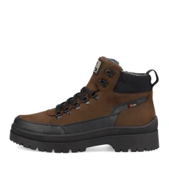 Fashion Rieker Sznurowane Buty Meskie Nut-Brown Noir