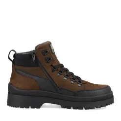 Fashion Rieker Sznurowane Buty Meskie Nut-Brown Noir