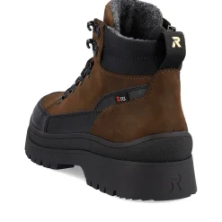 Fashion Rieker Sznurowane Buty Meskie Nut-Brown Noir