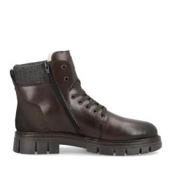Clearance Rieker Sznurowane Buty Meskie W Kolorze Ciemnobrazowym
