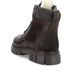 Clearance Rieker Sznurowane Buty Meskie W Kolorze Ciemnobrazowym
