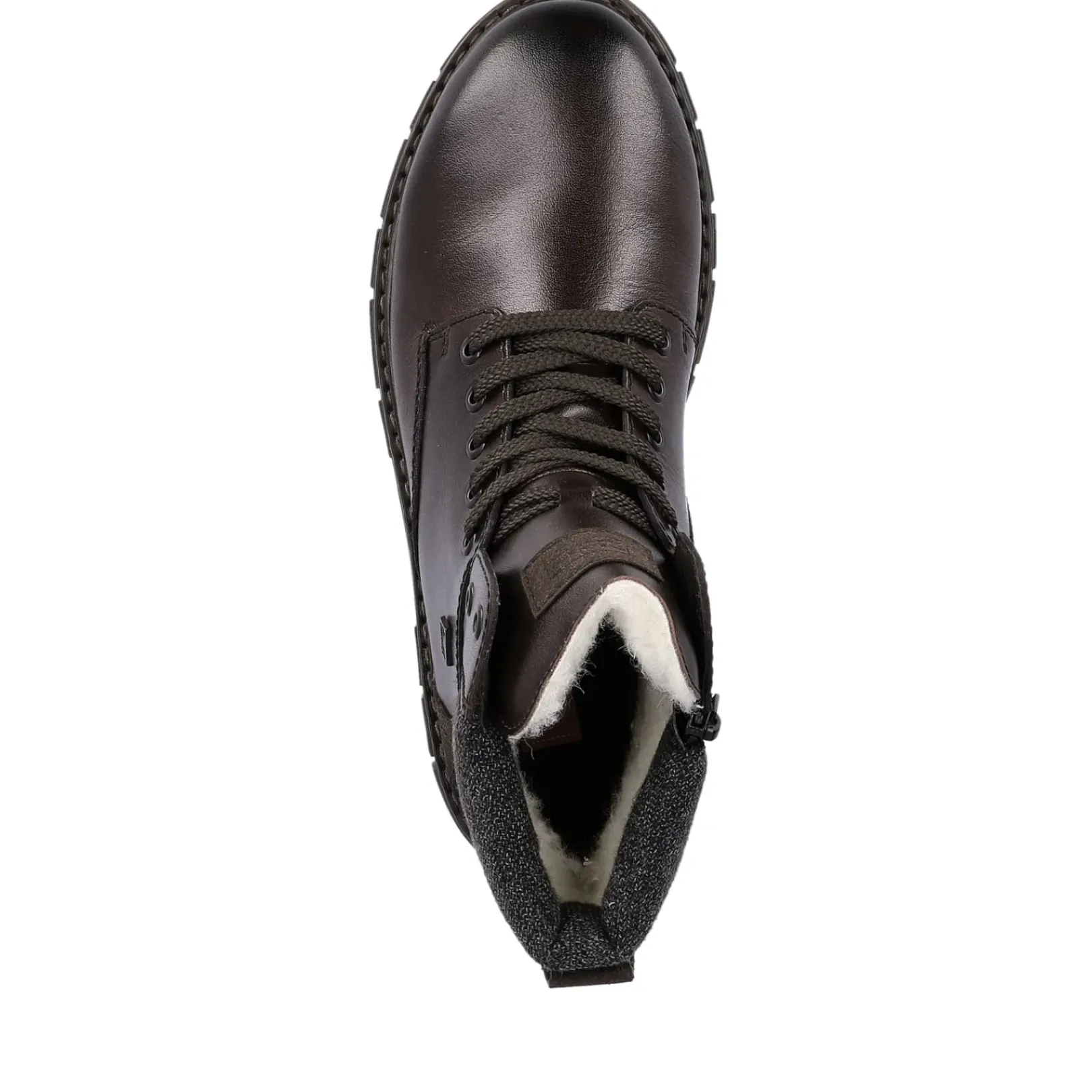 Clearance Rieker Sznurowane Buty Meskie W Kolorze Ciemnobrazowym