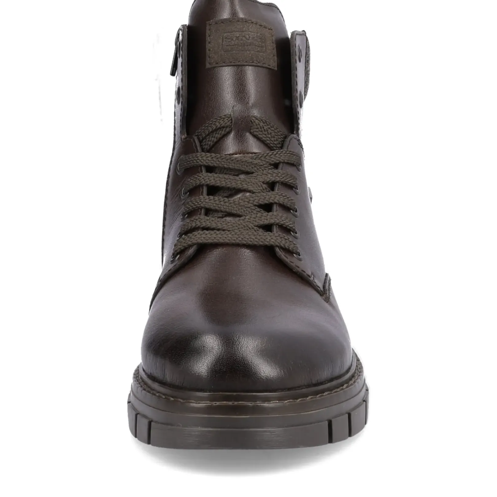 Clearance Rieker Sznurowane Buty Meskie W Kolorze Ciemnobrazowym