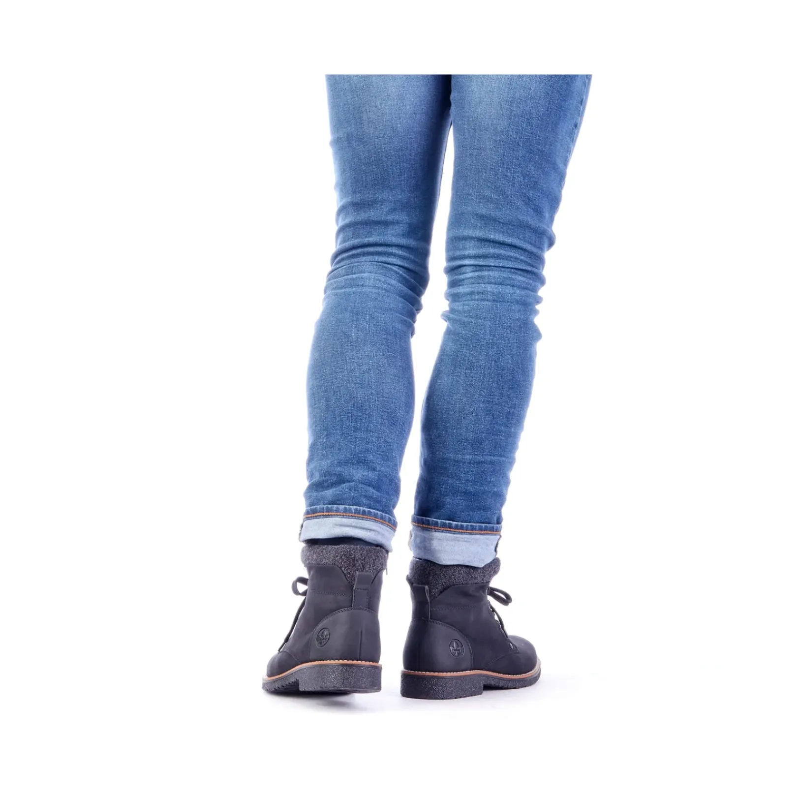 Hot Rieker Sznurowane Buty Meskie W Kolorze Glebokiej Czerni