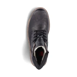 Outlet Rieker Sznurowane Buty Meskie W Kolorze Grafitowo-Czarnym