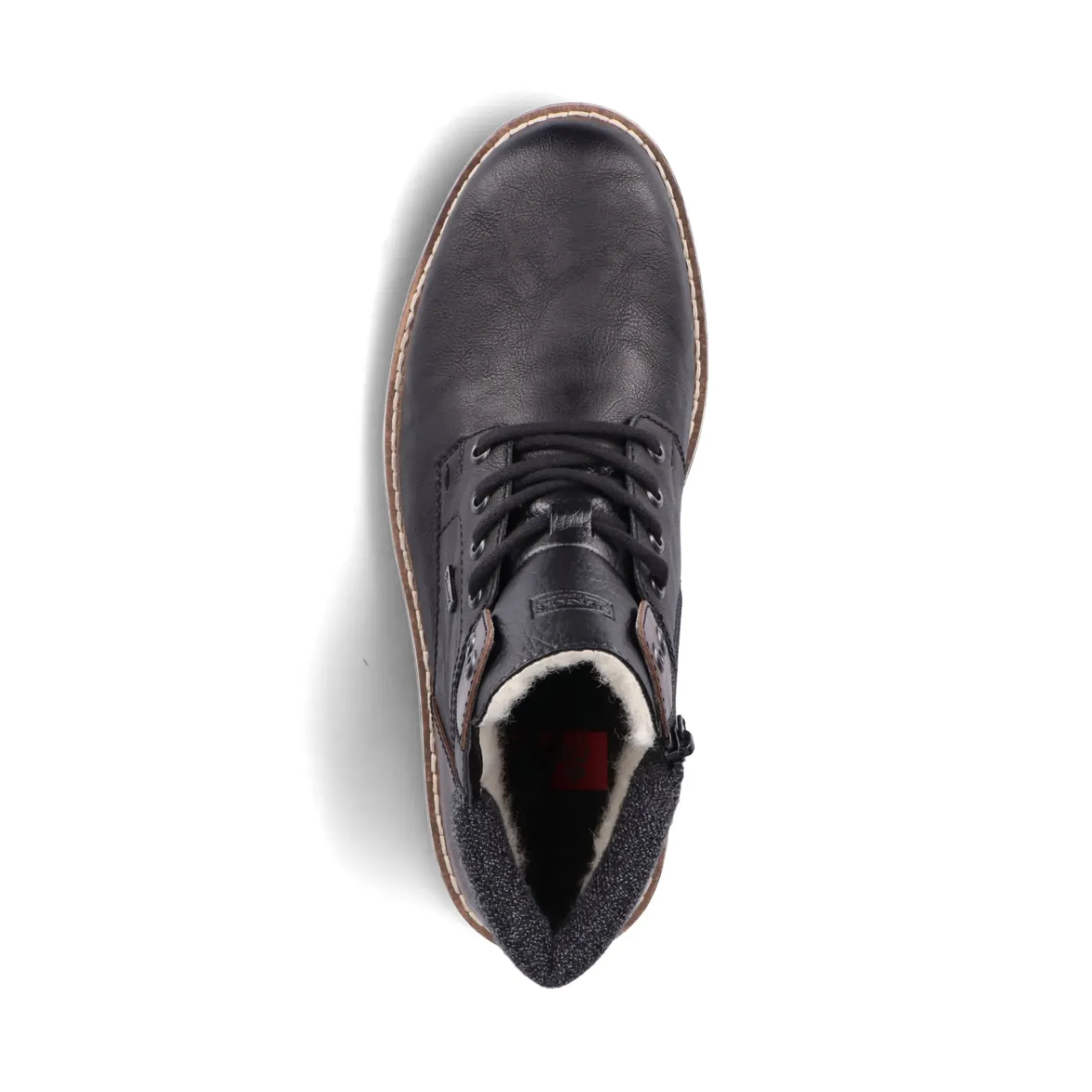 Outlet Rieker Sznurowane Buty Meskie W Kolorze Grafitowo-Czarnym