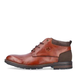 New Rieker Sznurowane Buty Meskie W Kolorze Kasztanowo-Brazowym