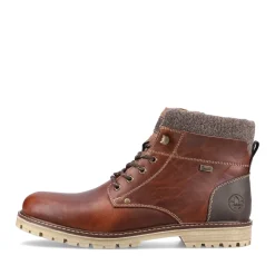 Clearance Rieker Sznurowane Buty Meskie W Kolorze Kasztanowo-Brazowym