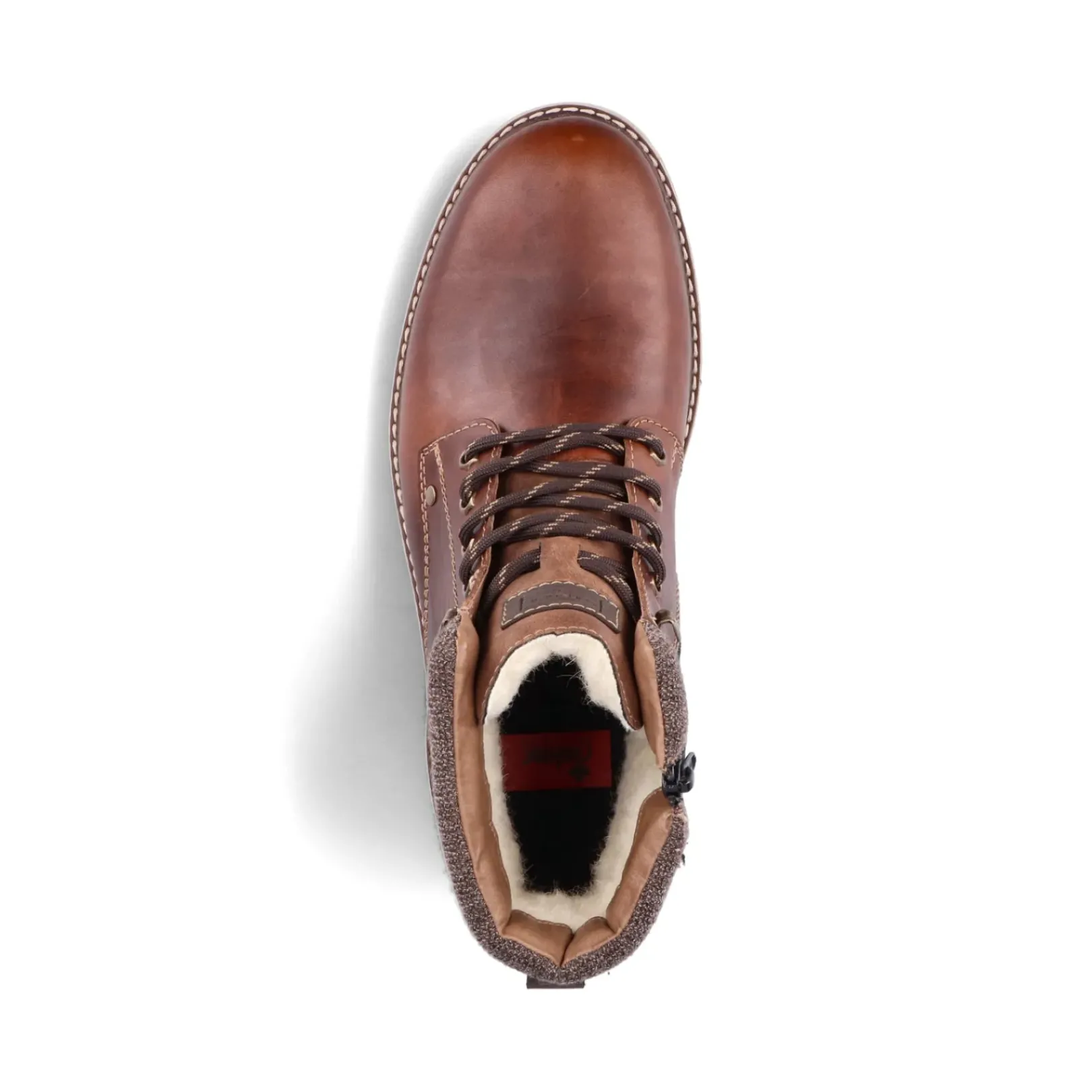 Clearance Rieker Sznurowane Buty Meskie W Kolorze Kasztanowo-Brazowym