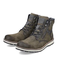 Hot Rieker Sznurowane Buty Meskie W Kolorze Oliwkowym