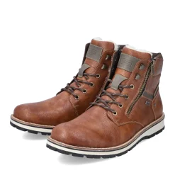 Clearance Rieker Sznurowane Buty Meskie W Kolorze Karmelowo-Brazowym