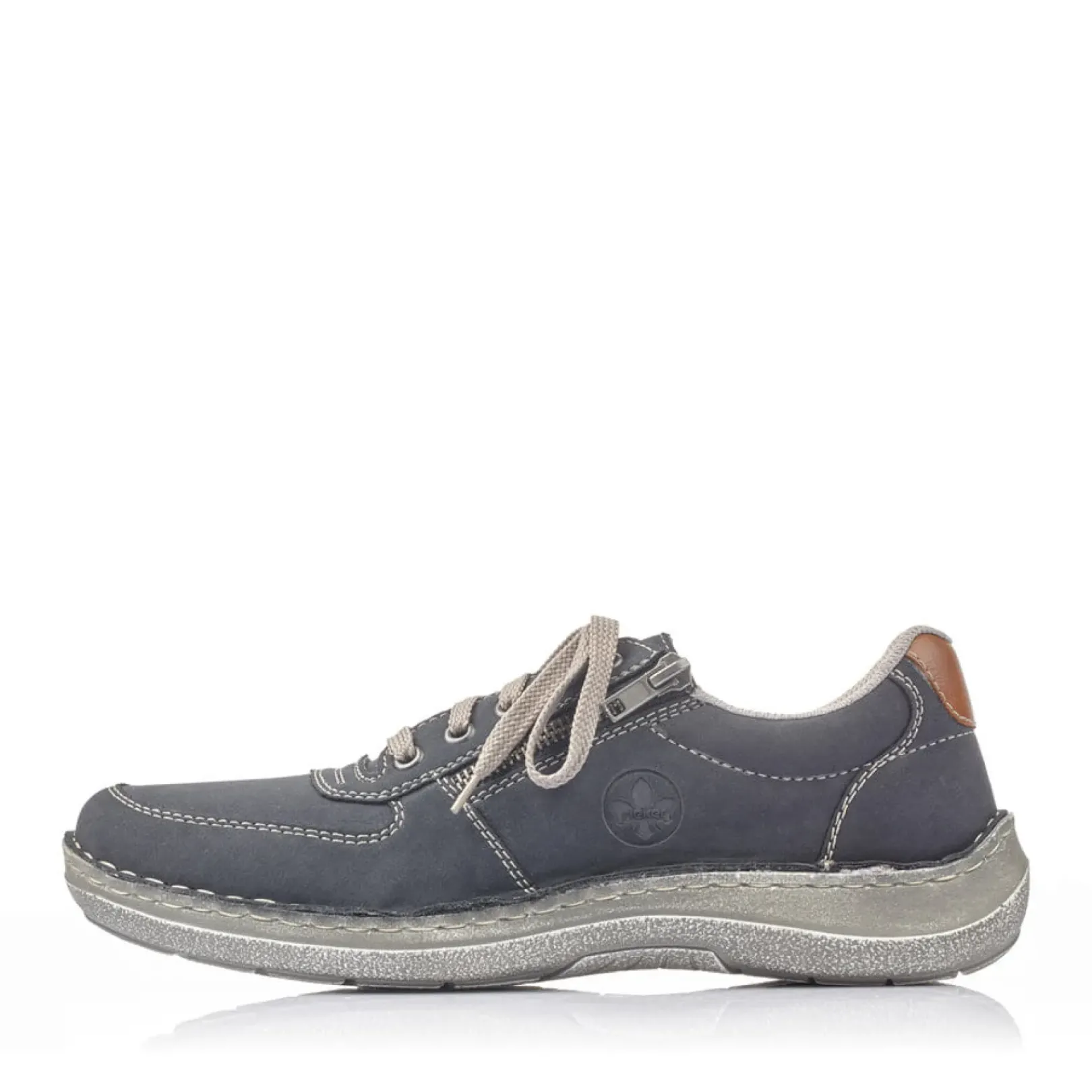 Best Rieker Sznurowane Buty Meskie W Kolorze Oceanicznym Niebiesko-Szarym