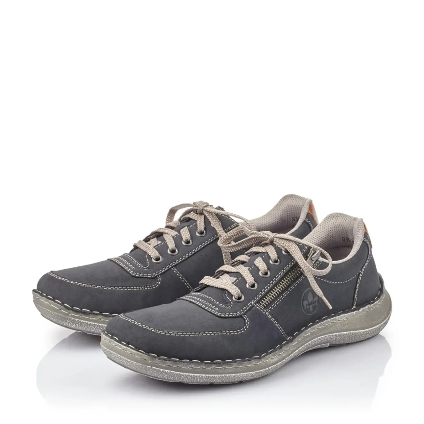 Best Rieker Sznurowane Buty Meskie W Kolorze Oceanicznym Niebiesko-Szarym