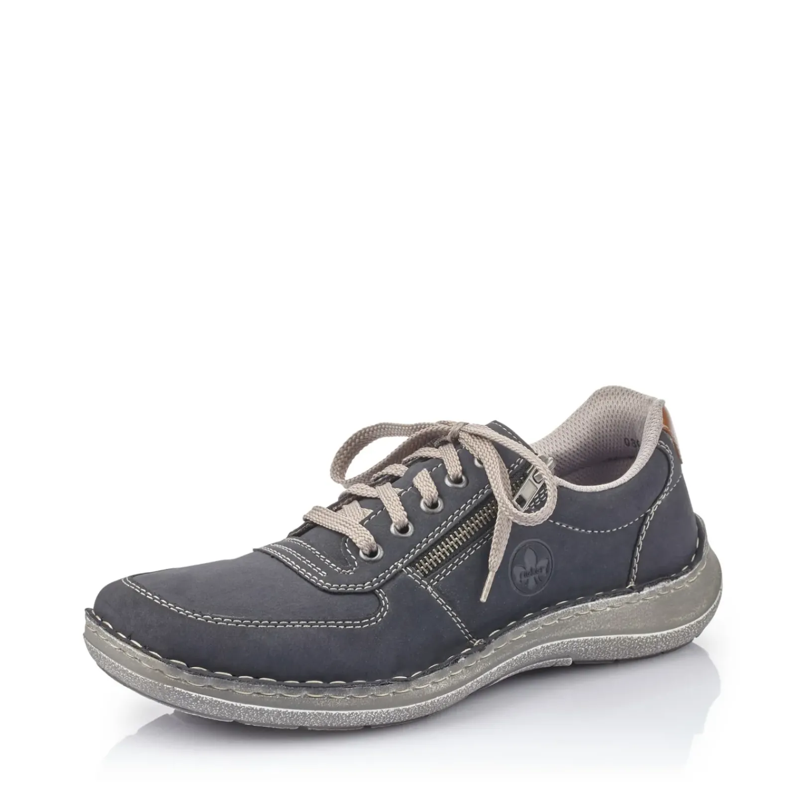 Best Rieker Sznurowane Buty Meskie W Kolorze Oceanicznym Niebiesko-Szarym