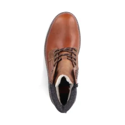 New Rieker Sznurowane Buty Meskie W Kolorze Karmelowo-Brazowym