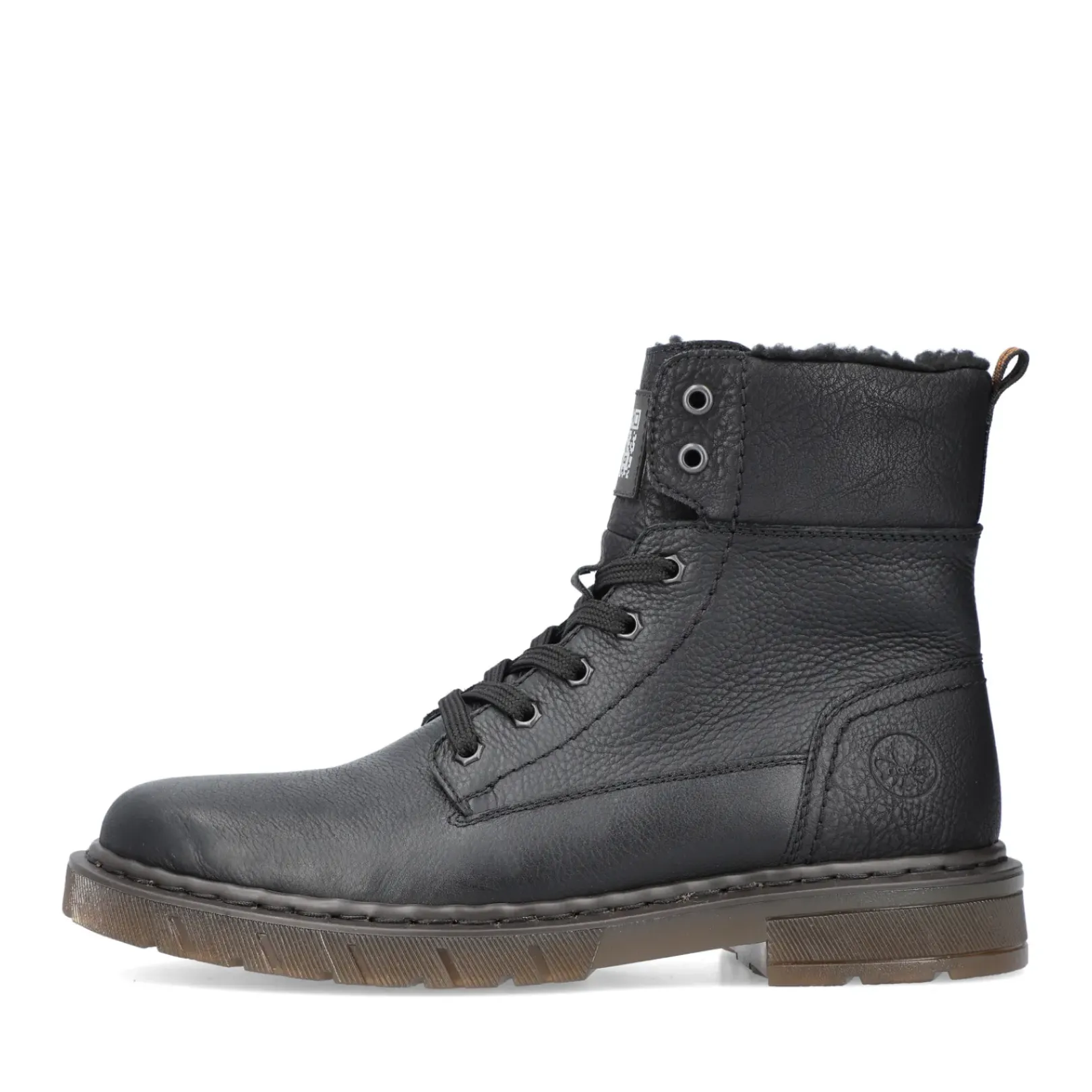 Best Rieker Sznurowane Buty Meskie W Kolorze Grafitowo-Czarnym