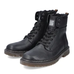 Best Rieker Sznurowane Buty Meskie W Kolorze Grafitowo-Czarnym
