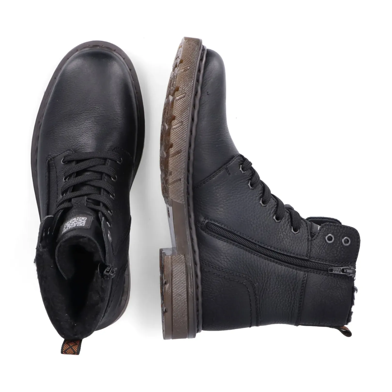 Best Rieker Sznurowane Buty Meskie W Kolorze Grafitowo-Czarnym