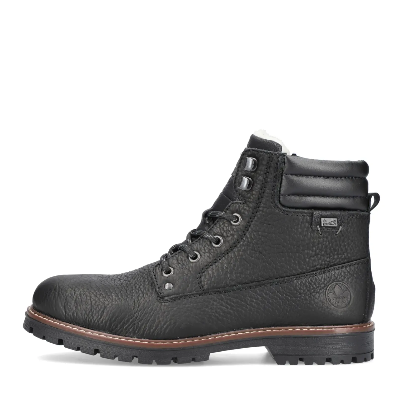 Best Rieker Sznurowane Buty Meskie W Kolorze Glebokiej Czerni