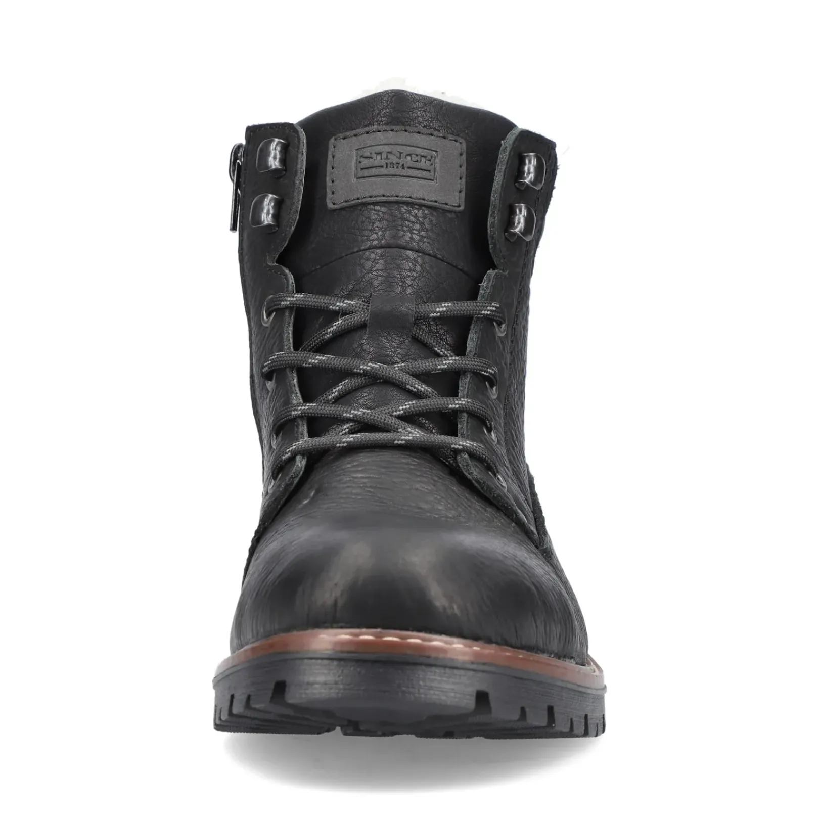 Best Rieker Sznurowane Buty Meskie W Kolorze Glebokiej Czerni