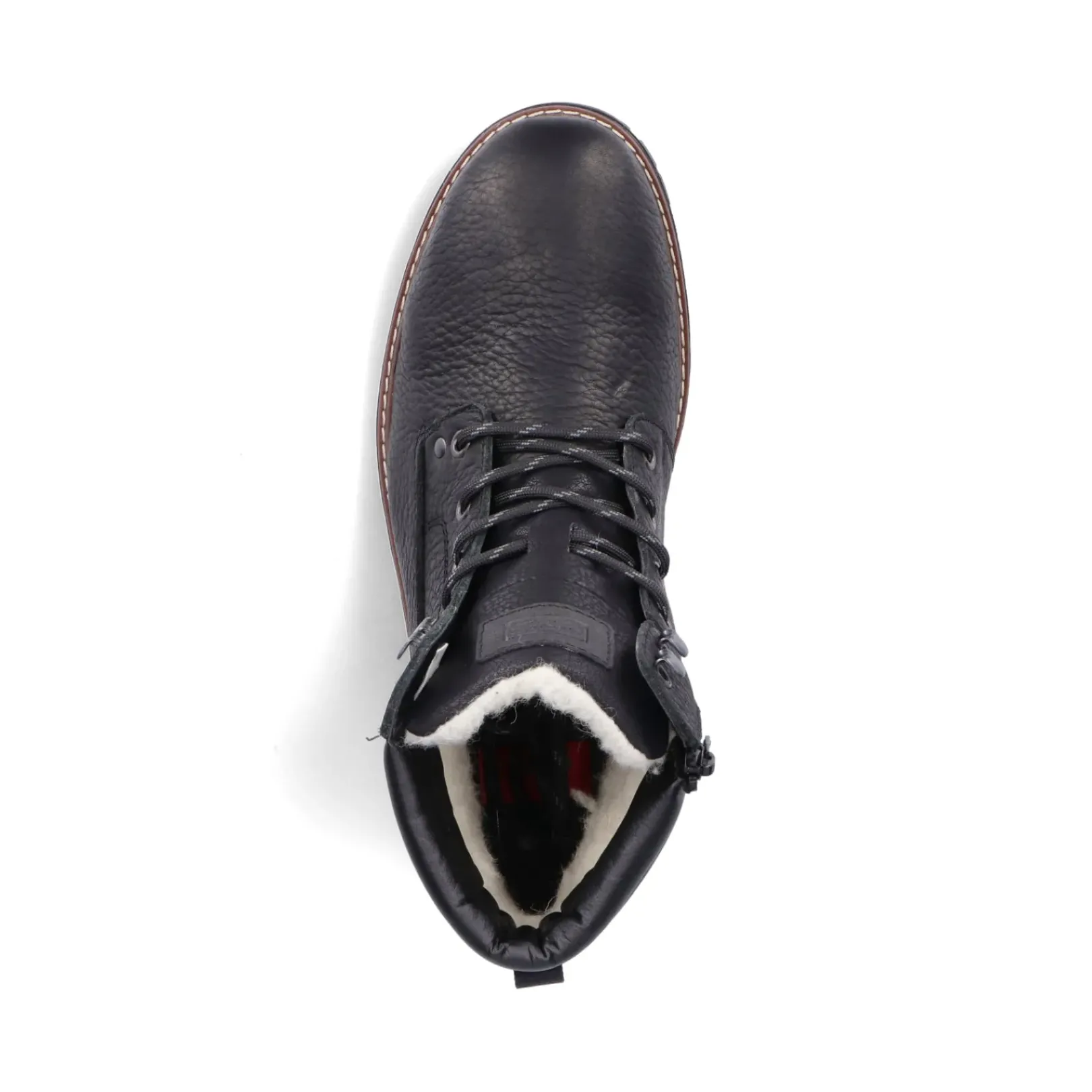 Best Rieker Sznurowane Buty Meskie W Kolorze Glebokiej Czerni