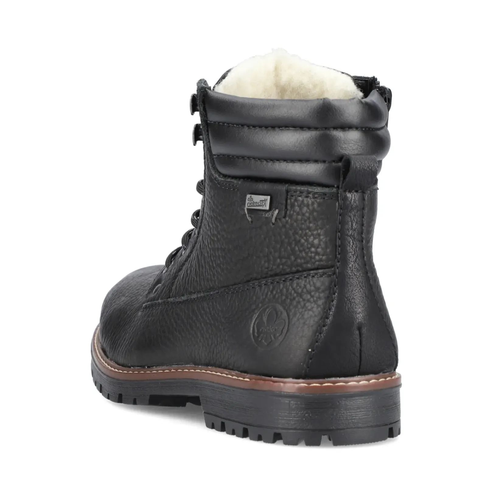 Best Rieker Sznurowane Buty Meskie W Kolorze Glebokiej Czerni