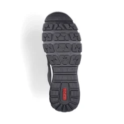 Discount Rieker Wysokie Tenisowki Meskie W Kolorze Czarno-Brazowym